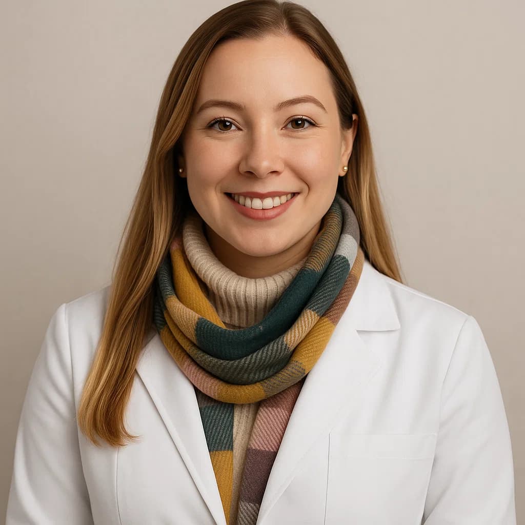 Foto de nutricionista segurando frutas